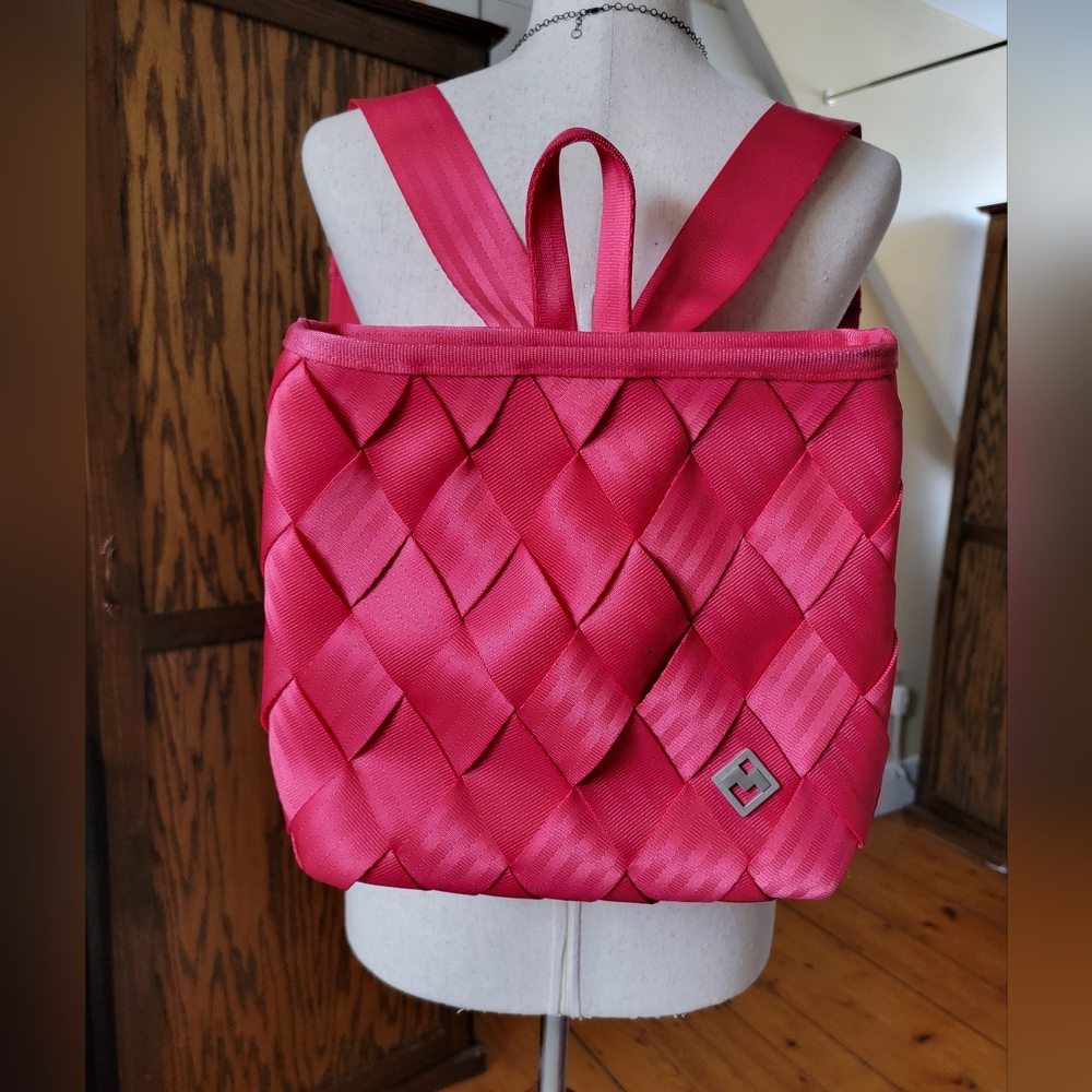 Hot-Pink Seatbelt Backpack